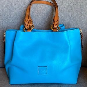 SOLD!!! Dooney & Bourke Sky Blue Florentine Zip B